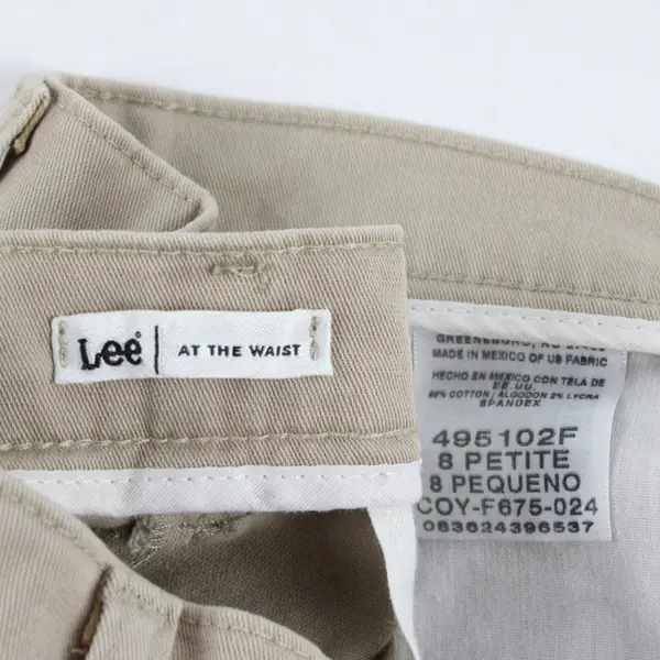 Lee At The Waist Straight Khaki Pants Women's Size 8P