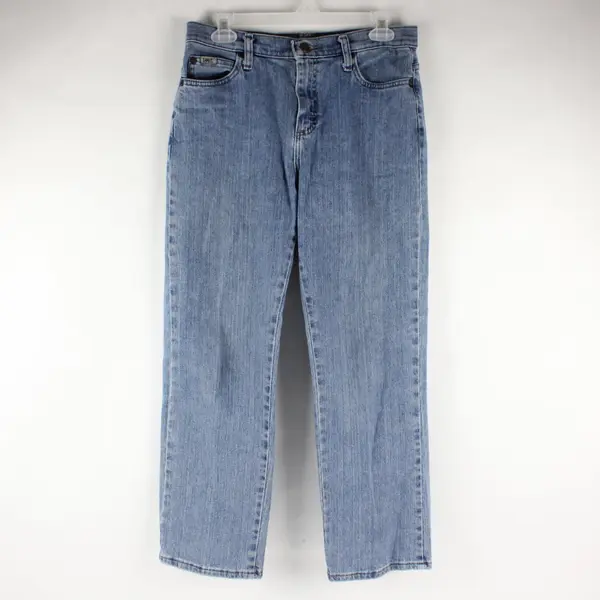 Lee At The Waist Relaxed Straight-Leg Medium Wash Jeans Women's Size 6P