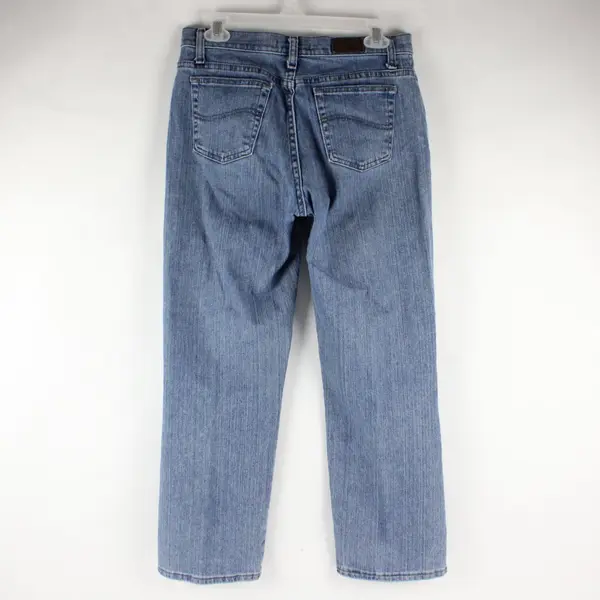 Lee At The Waist Relaxed Straight-Leg Medium Wash Jeans Women's Size 6P