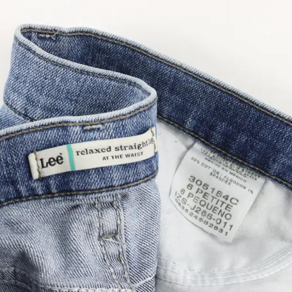 Lee At The Waist Relaxed Straight-Leg Medium Wash Jeans Women's Size 6P