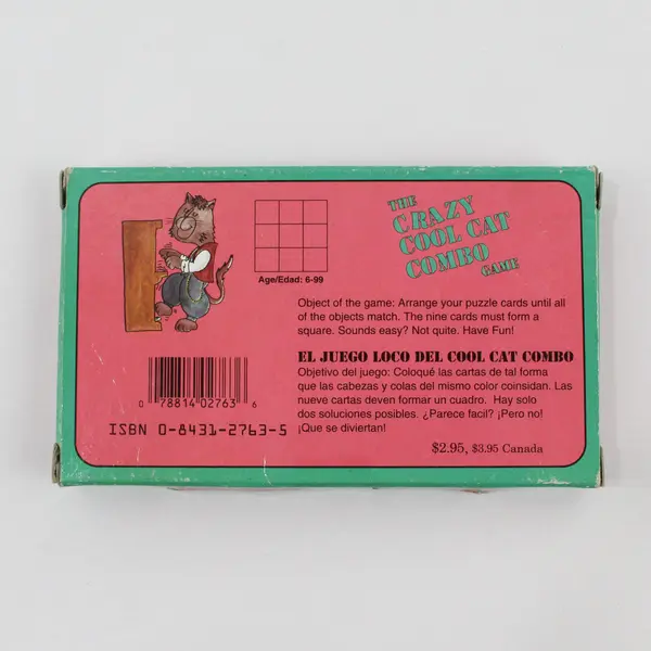 Price Stern Sloan Vintage 1989 The Crazy Cool Cat Combo Card Game Complete
