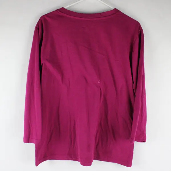Garland Womens Pink 3/4 Sleeve Top Cotton Polyester Size M