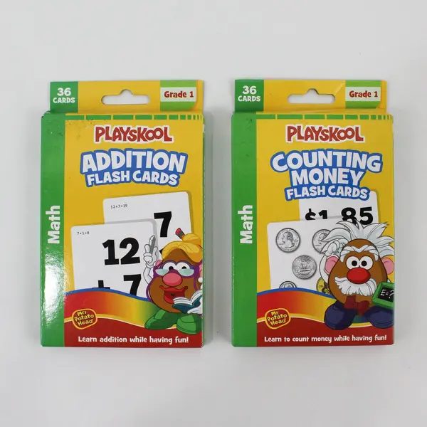 Playskool Lot of 2 Addition & Counting Money Flash Cards 36 Ct Grade 1 2021