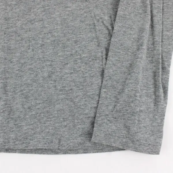 Mossimo Solid Speckled Gray Long Sleeve Shirt Top Cotton/Spandex Womens Size L