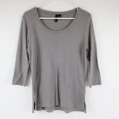 Cynthia Rowley Light Gray 3/4 Sleeve Shirt Top Women's L