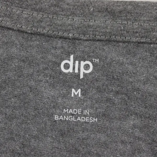 Dip Gray Speckled V-Neck Long Sleeve Women's Shirt Top Size M