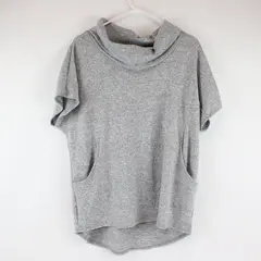 Siren Lily Solid Gray Speckled Color Short Sleeve Sweater/Jacket Womens Size L