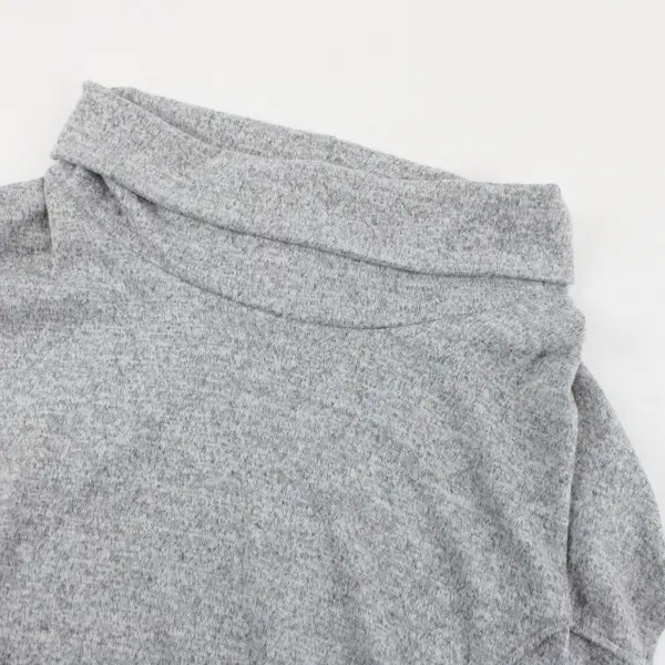 Siren Lily Solid Gray Speckled Color Short Sleeve Sweater/Jacket Womens Size L
