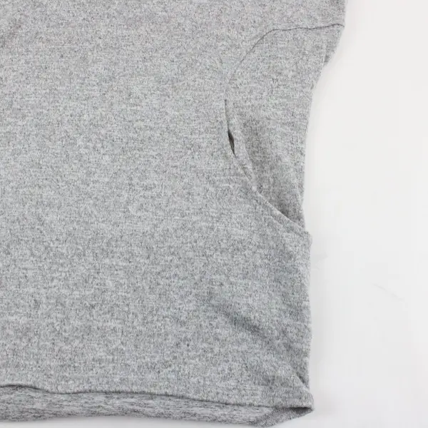 Siren Lily Solid Gray Speckled Color Short Sleeve Sweater/Jacket Womens Size L