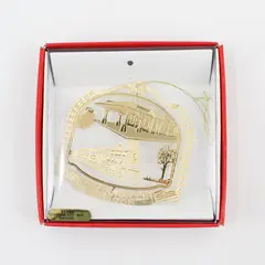 Nation's Treasures McMinnville Oregon Brass Ornament 20 Years Downtown Assoc
