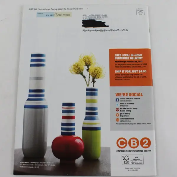 2013 CB2 Now and New Catalog Featuring Affordable Modern Furnishings