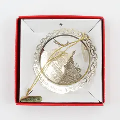 2009 McMinnville Oregon Hotel Gold Brass Ornament Boxed 24K Gold Finish Brass