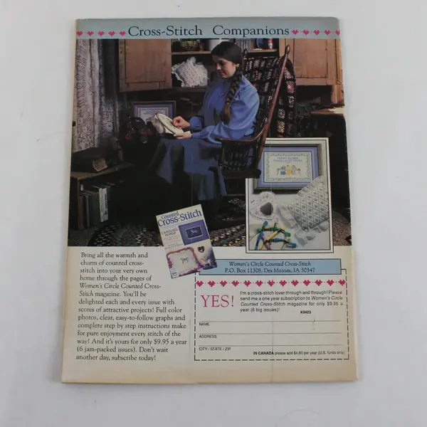 Vintage Women's Circle Country Needlecraft April 1988 Craft Magazine