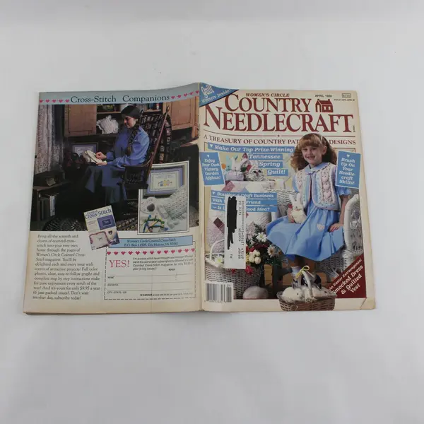 Vintage Women's Circle Country Needlecraft April 1988 Craft Magazine