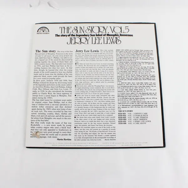 The Sun Story Volume 5 Jerry Lee Lewis 12" Vinyl Record