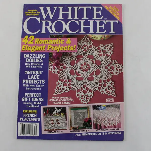 VTG White Crochet Annual Magazine 1997 Issue 42 Romantic & Elegant Projects Good