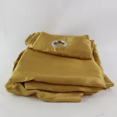 Set of 2 Gold Grommet Top Curtain Panels 37x82
