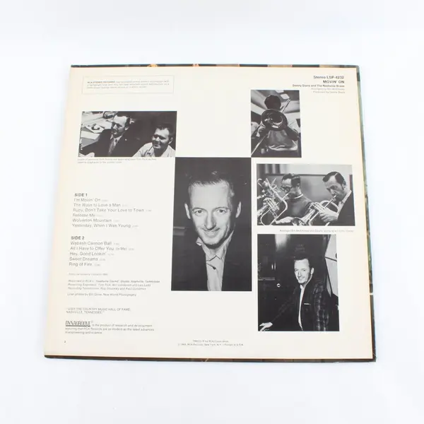 Danny Davis & The Nashville Brass Movin' On 12" Vinyl Record