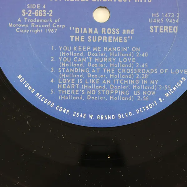 Diana Ross & The Supremes Greatest Hits 2LP Motown LP 2 Sides 3-4 Vinyl