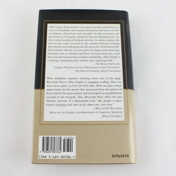 Vintage Three Gospels by Reynolds Price 1996 Hardcover Dust Jacket Good