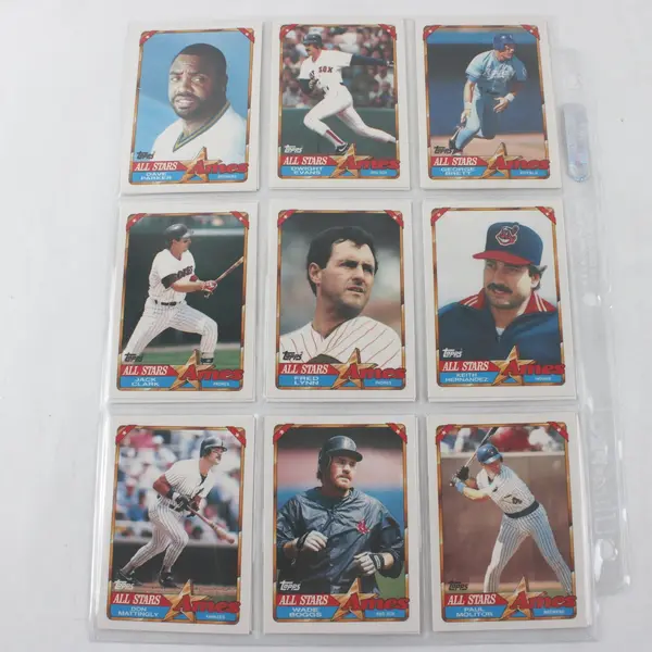 1990 Topps Ames All-Stars MLB Complete 33 Card Trading Set