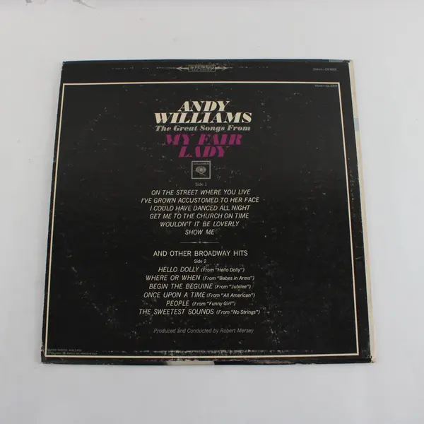 Andy Williams The Great Songs From My Fair Lady Columbia CS 9005 Vinyl LP