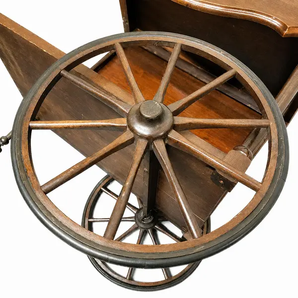 Vintage Wooden Rolling Tea Cart Serving Trolley - Local Pickup Only