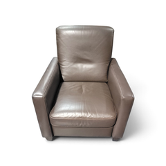 Natuzzi Editions Leather Recliner Chair Brown Manual Reclining - Local Pickup