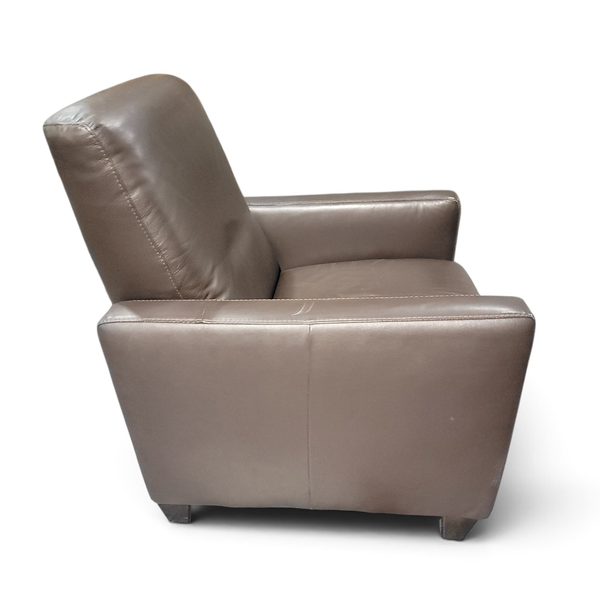 Natuzzi Editions Leather Recliner Chair Brown Manual Reclining - Local Pickup