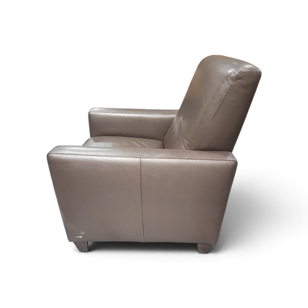 Natuzzi Editions Leather Recliner Chair Brown Manual Reclining - Local Pickup
