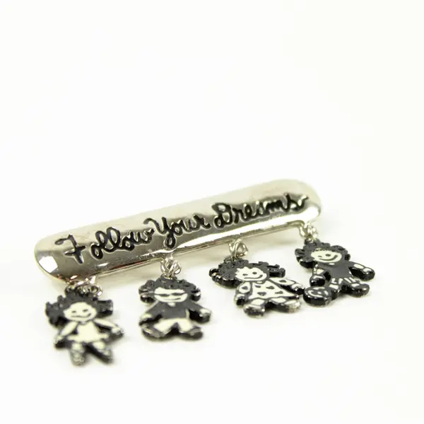 Vintage Marci Children of the Inner Light Follow Your Dreams Silver-Tone Brooch