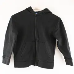 Old Navy Black Youth M(8) Zip Up Hooded Sweatshirt 
