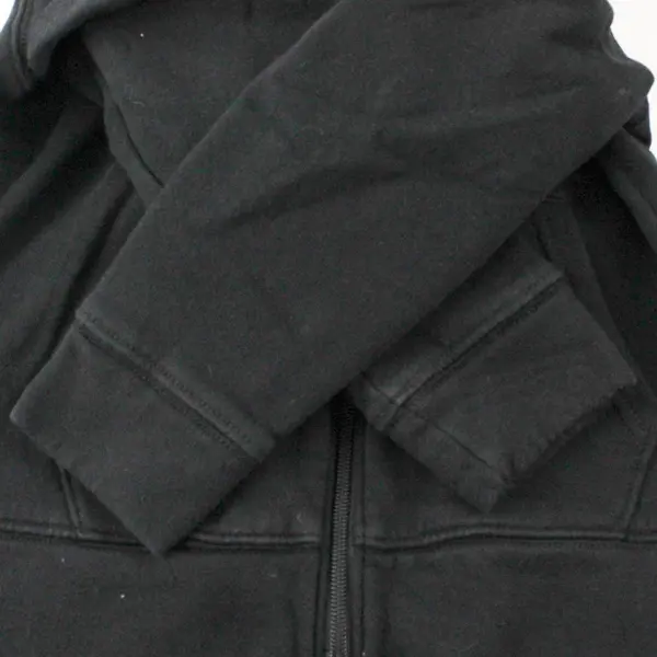 Old Navy Black Youth M(8) Zip Up Hooded Sweatshirt 