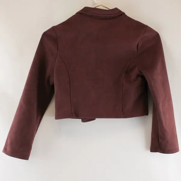 Love Squared Girls Burgundy Jacket Size 12 Full Zip Long Sleeve
