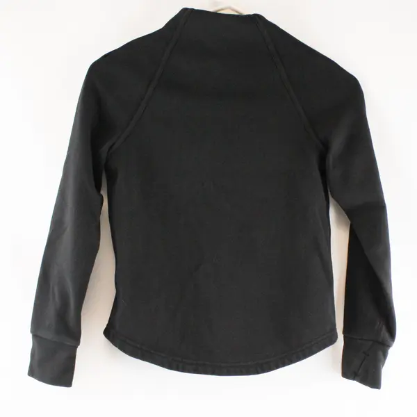 Tuff Athletics Girls Black Full Zip Fleece Lined Track Jacket Youth Size 10/12