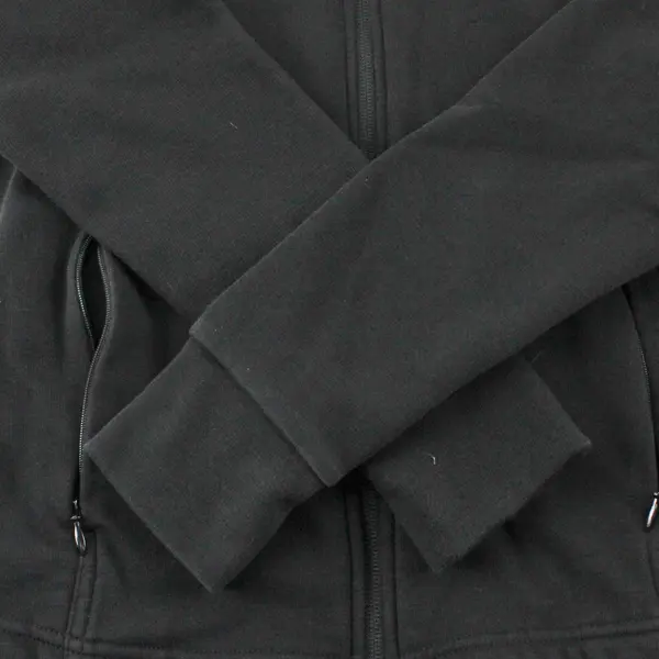 Tuff Athletics Girls Black Full Zip Fleece Lined Track Jacket Youth Size 10/12