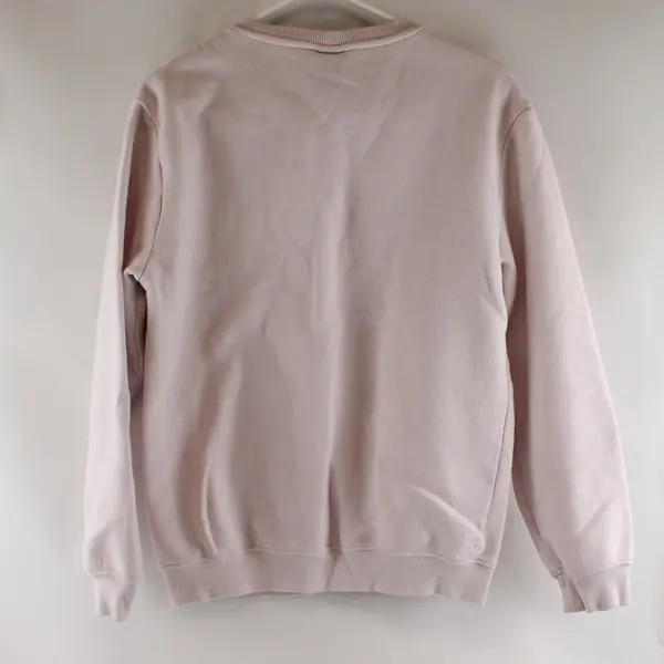 H&M Relaxed Fit Sweatshirt Solid Light Pink Pullover Crewneck Small