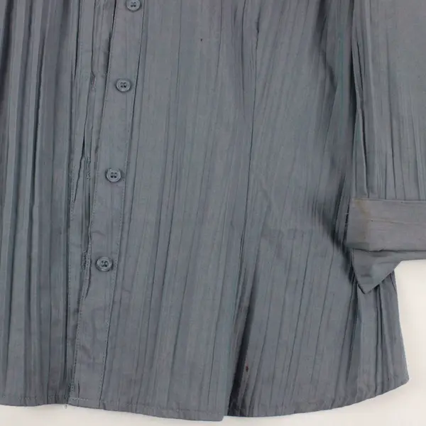 Fred David Purple Iridescent Accordion Button-Down Shirt Women's L
