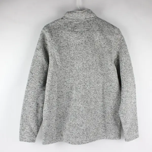 TECHSTYLES Men's Gray 1/4 Zip Fleece Pullover Cascades Embroidery SM