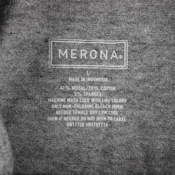 Merona Gray Long Sleeve Stretch Turtleneck Top Women's Large