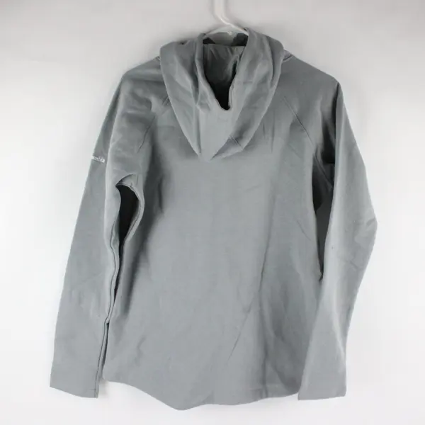 Columbia Light Gray Hoodie Moonlit Forest Landscape Graphic Womens M