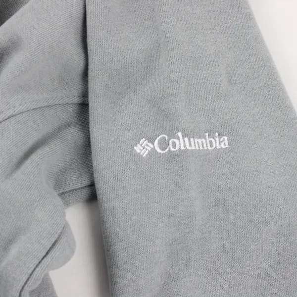 Columbia Light Gray Hoodie Moonlit Forest Landscape Graphic Womens M
