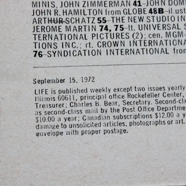 Life Magazine September 15 1972 Edition Olympic Tragedy
