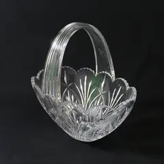 Vintage Royal Limited Crystal Basket Czech Republic 9.5"