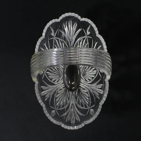 Vintage Royal Limited Crystal Basket Czech Republic 9.5"