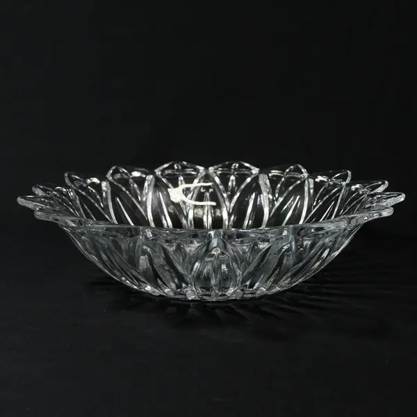 Vintage Federal Glass Bowl Petal Clear Pattern 10 Inches