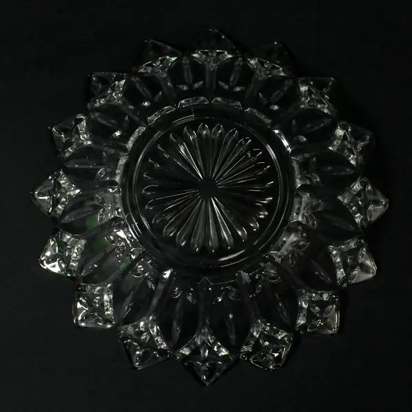 Vintage Federal Glass Bowl Petal Clear Pattern 10 Inches