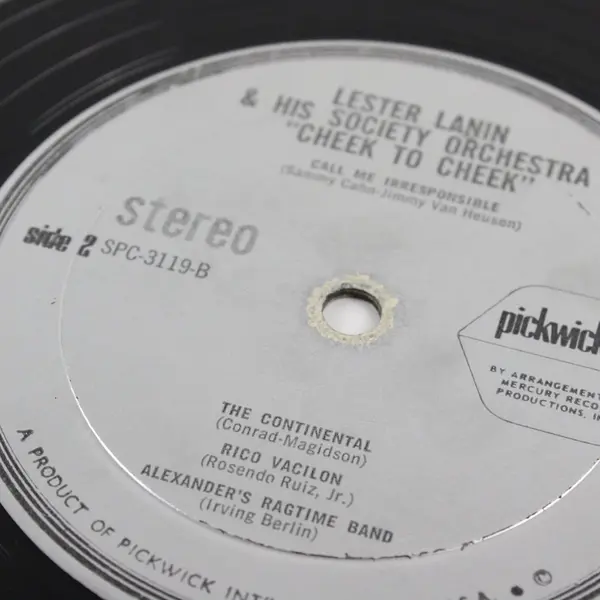 Lester Lanin and His Society Orchestra Cheek to Cheek 12" Vinyl Record