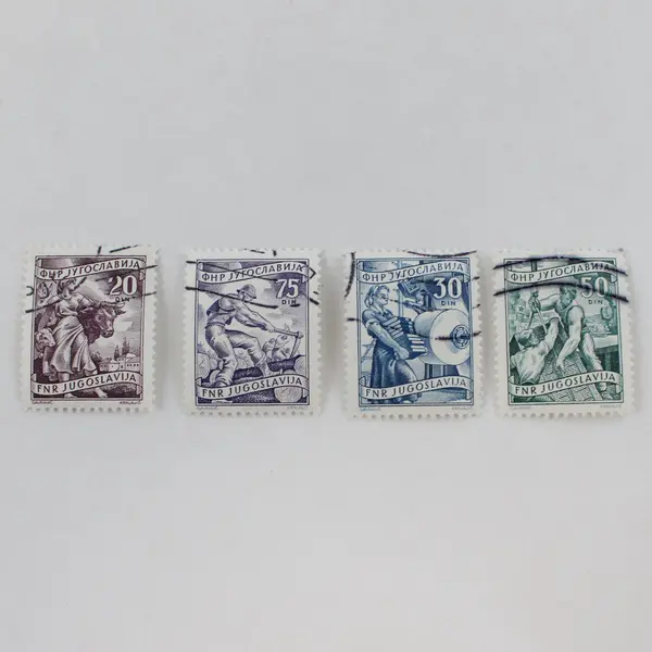 Set Of 12 Yugoslavia 1952 Industry Stamps SC #343-54 Used
