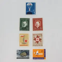Lot Of 7 Yugoslavia Mixed 1950s-1960s Stamps Mint Hinged